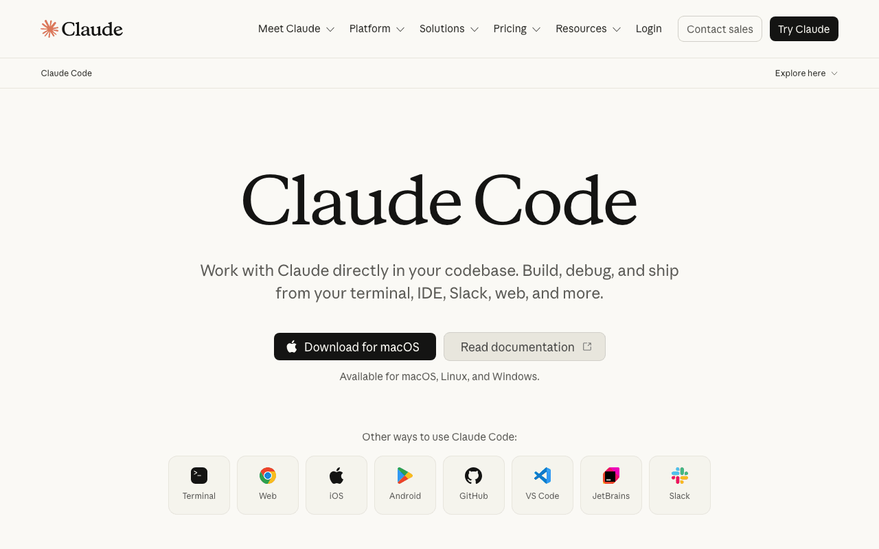 Claude Code's command-line interface